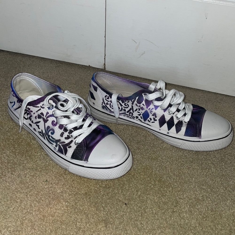 Airbrushed custom sneakers